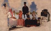 Andrei Ryabushkin Sonntag in der Gemeinde china oil painting artist